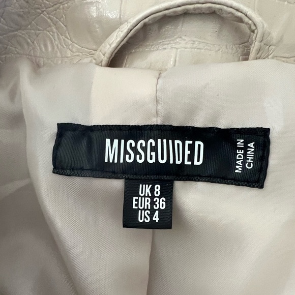 MISSGUIDED CROC BIKER JACKET - Picture 15 of 15